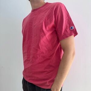 CHAMPION PINK CORAL PINK T-Shirt - L
